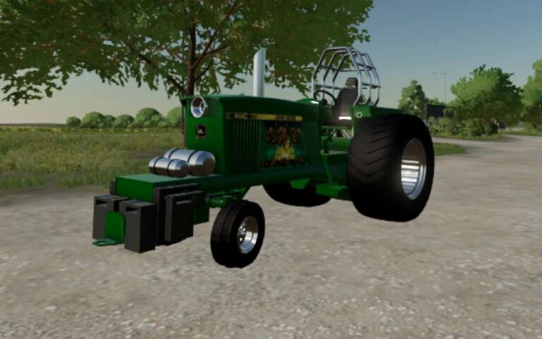 John Deere pulling tractor v1.0 FS22 [Download Now]
