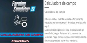 Field Calculator ESPANOL v1.1 FS22 [Download Now]