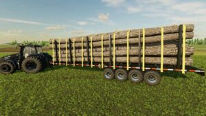 40′ Lizard Flatbed Autoloading Bale Trailer v1.0 FS22 [Download Now]