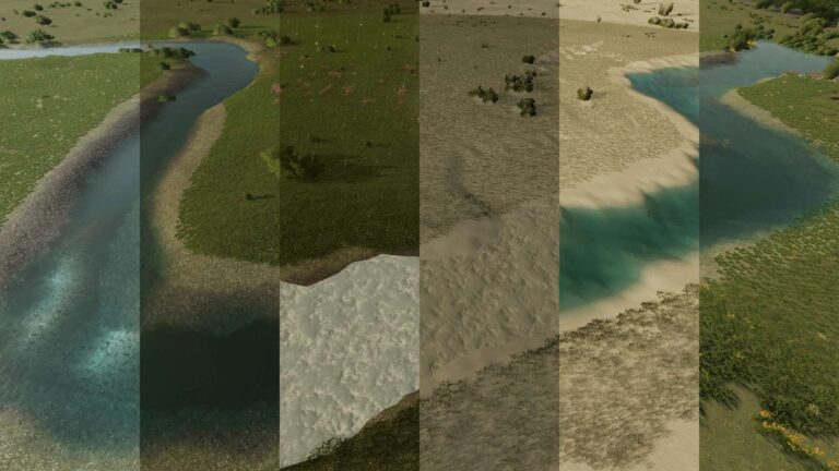 Natural Water Rivers And Ponds Pack v1.1 FS22 [Download Now]