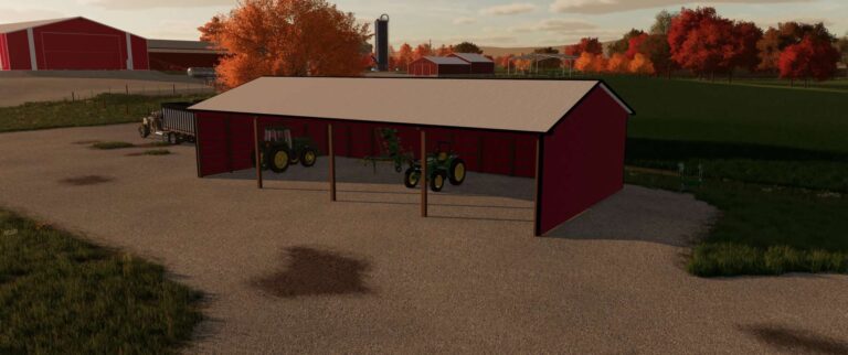 Open Sided Machine Shed v1.0 FS22 [Download Now]