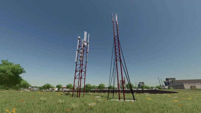 Transmitter Tower Pack (PREFAB) V1.0 FS22 [Download Now]