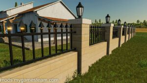 Brick fence Pack V1.0 FS22 [Download Now]