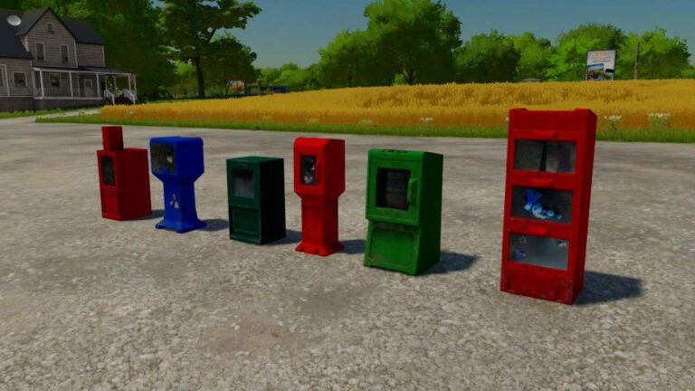 Placeable Newspaper Boxes v1.1 FS22 [Download Now]