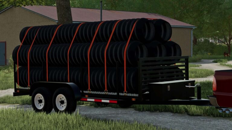 16 foot pipe trailer v1.0 FS22 [Download Now]