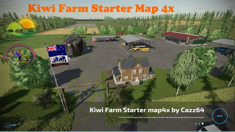 Kiwi Farm Starter Map 4x V2.0 FS22 [Download Now]