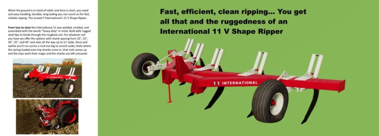 International 11 V Shank Ripper v1.0 FS22 [Download Now]