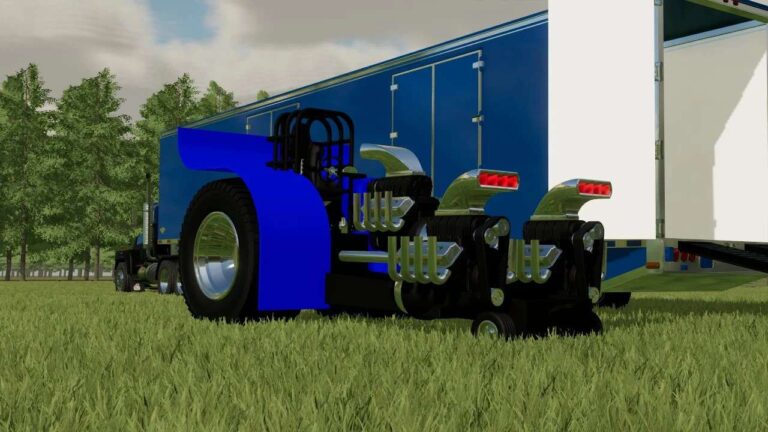 Blue Modified Pulling Tractor v1.0 FS22 [Download Now]