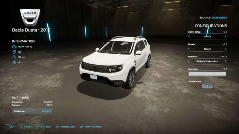 Dacia Duster 2019 v1.2 FS22 [Download Now]