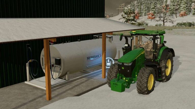 Machineshed With Gasstation v1.0 FS22 [Download Now]