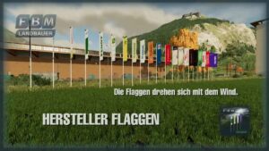 Manufacturer Flags v1.1 FS22 [Download Now]