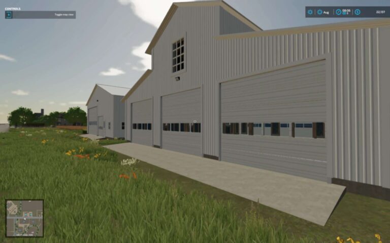 White Michigan Farm Building Pack v1.0 FS22 [Download Now]