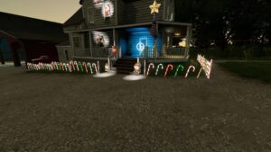 Candy Cane Fence v1.0 FS22 [Download Now]