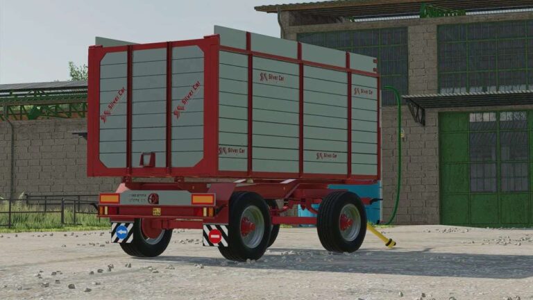 Silver Car 2 axles trailer v1.0 FS22 [Download Now]