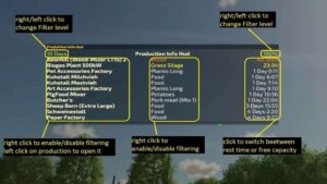 Production Info Hud v1.4 FS22 [Download Now]