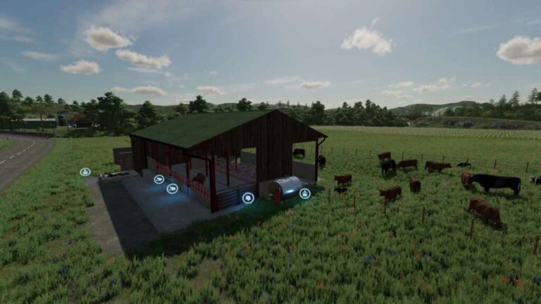 Small UK Cow Barn v1.0.0.1 FS22 [Download Now]