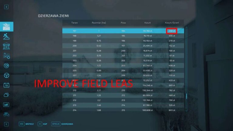 Improved Field Lease (PL) v1.0 FS22 [Download Now]