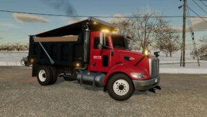 Peterbilt 340 Meyer Tailgate Salter v2.0 FS22 [Download Now]