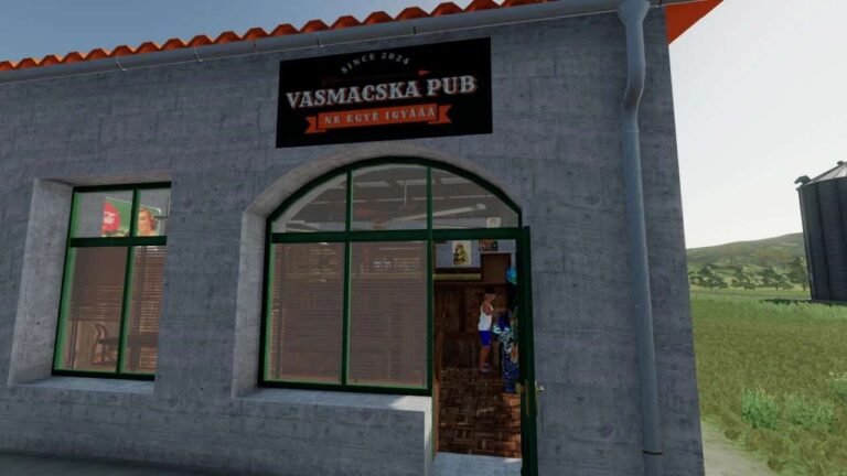 Vasmacska Pub Animated v1.0 FS22 [Download Now]