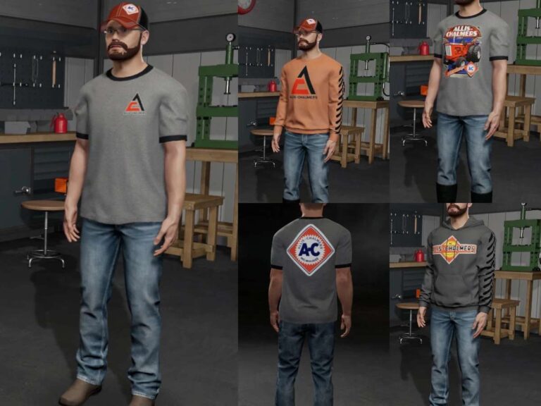 Allis-Chalmers themed clothing pack v1.0 FS22 [Download Now]