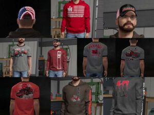 Case IH themed clothing pack v1.0 FS22 [Download Now]