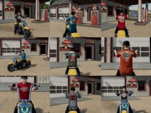 Harley themed clothing pack v1.0 FS22 [Download Now]