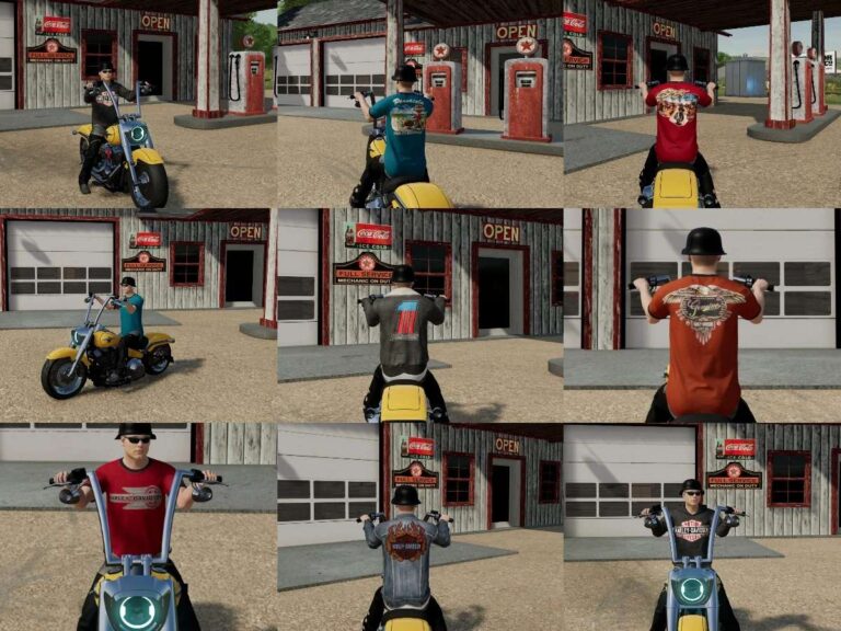 Harley themed clothing pack v1.0 FS22 [Download Now]