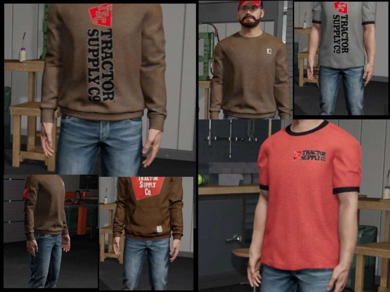 TSC themed clothing pack v1.0 FS22 [Download Now]